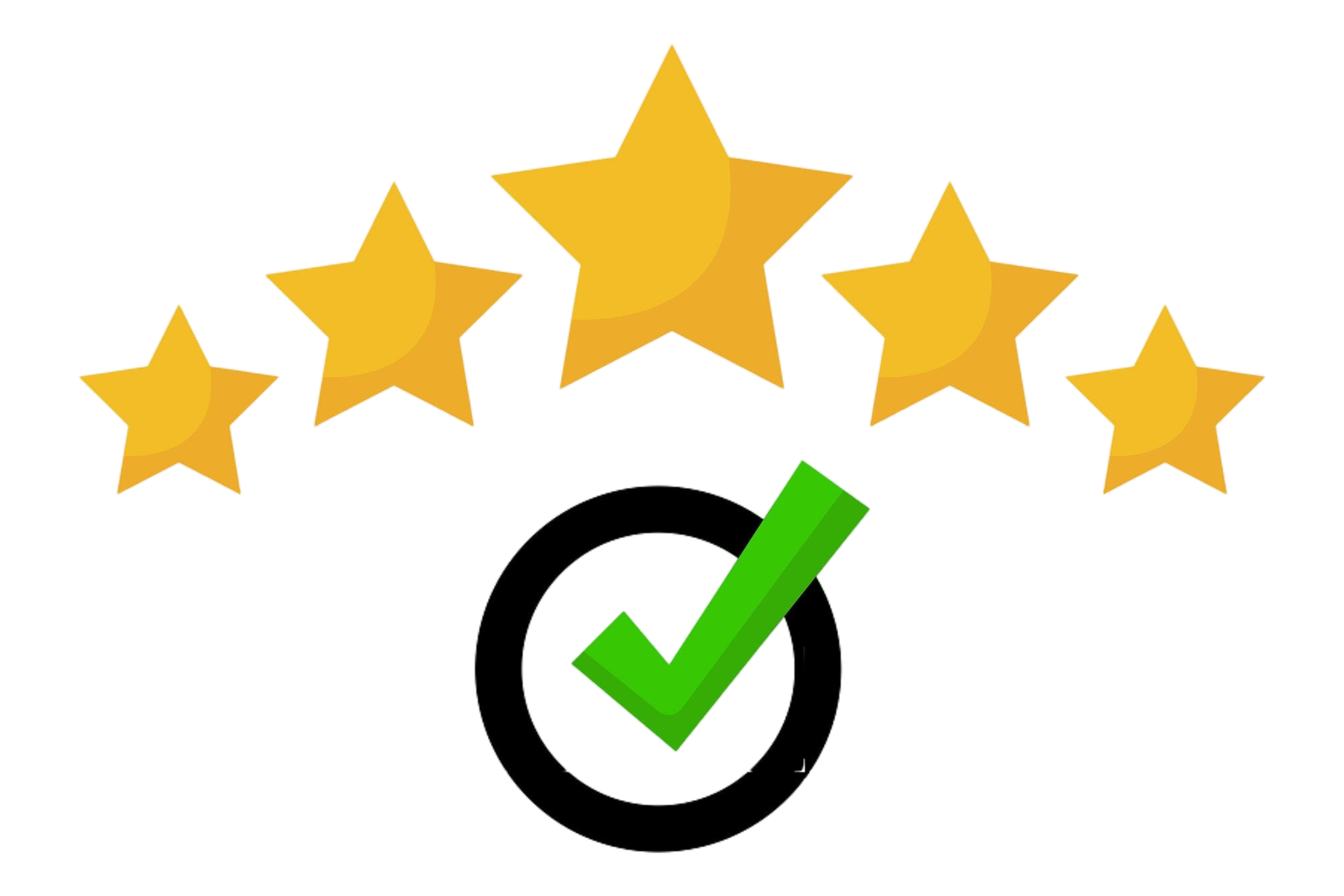 check-mark-with-review-stars